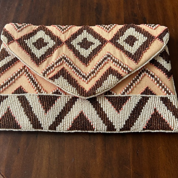New Francesca’s Jane Beaded Tribal Clutch - Picture 6 of 8